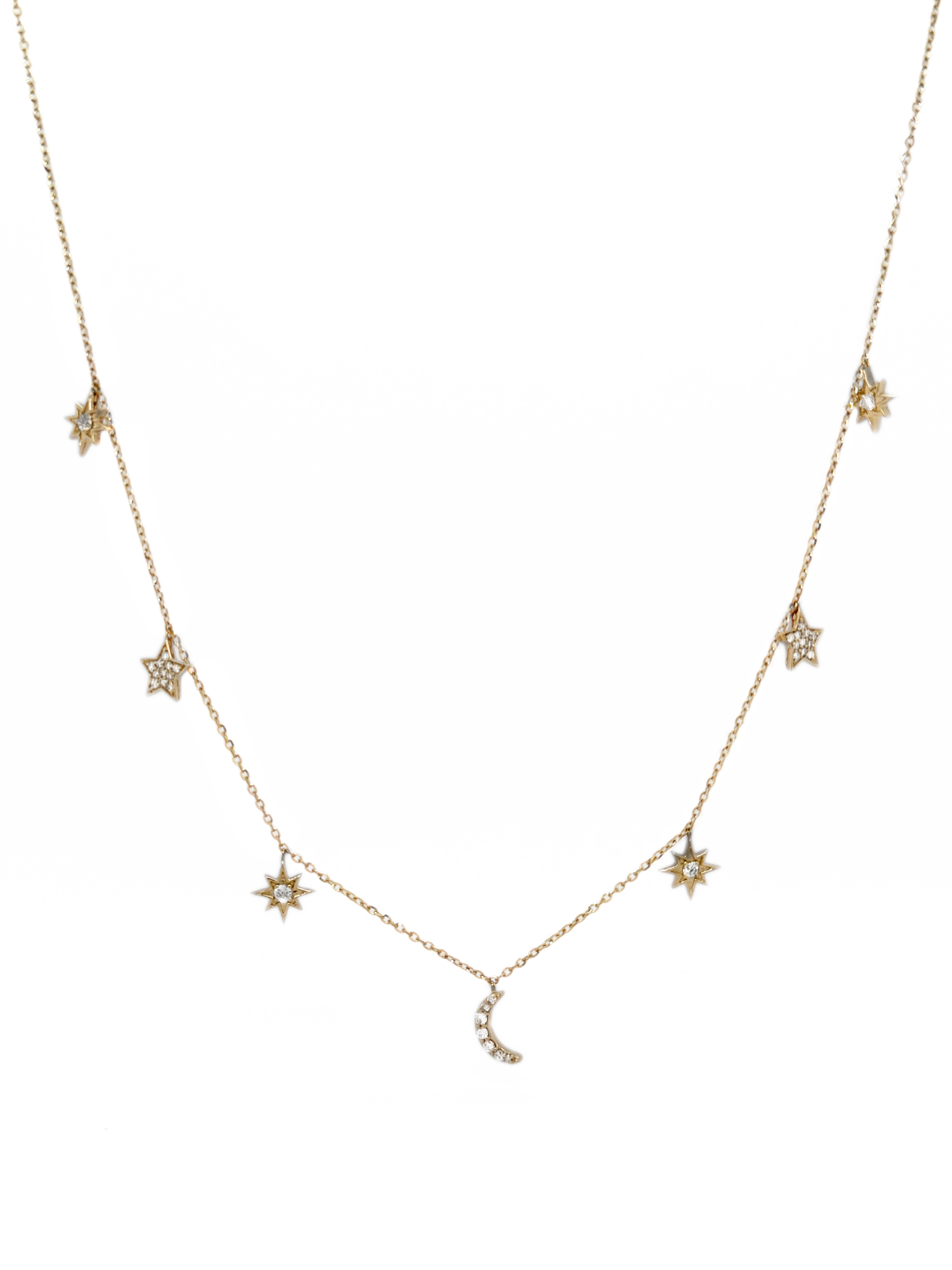 6-STARS 1 MOON NECKLACE-112721